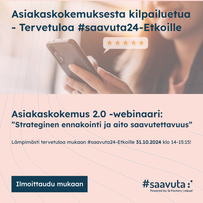 Asiakaskokemuksesta kilpailuetua webinaarin mainos