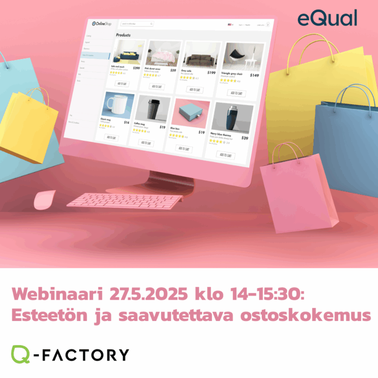 Esteetön ja saavutettava ostoskokemus -webinaarin mainos