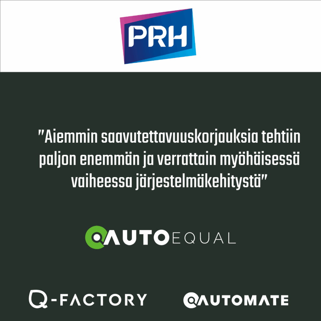 PRH parantaa saavutettavuutta QAutoEQualin avulla